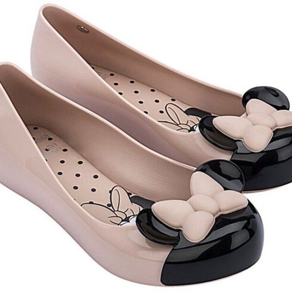 Melissa Mini Melissa x Disney Minnie Mouse Ultragirl Ballet Flat Big Kid Size 4M